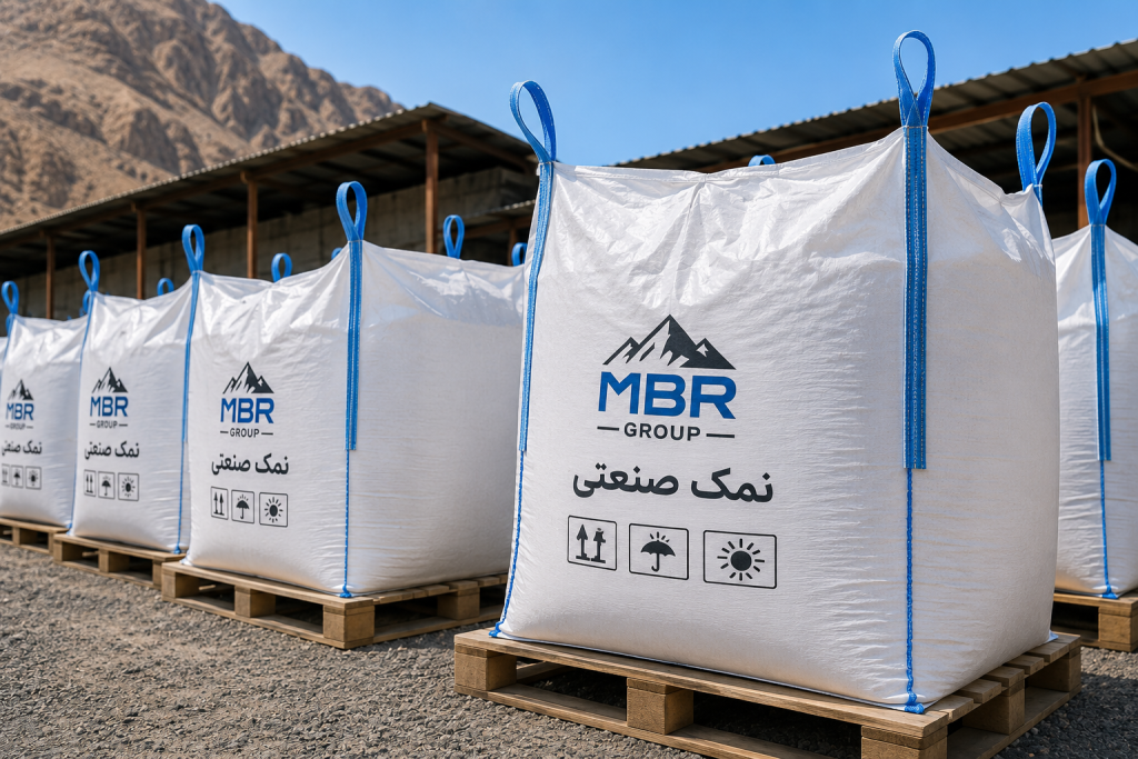 بستهبندی جامبوبگ نمک صنعتی
